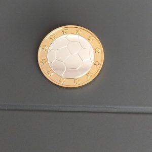 Moneda Sorteo Dorado Gris